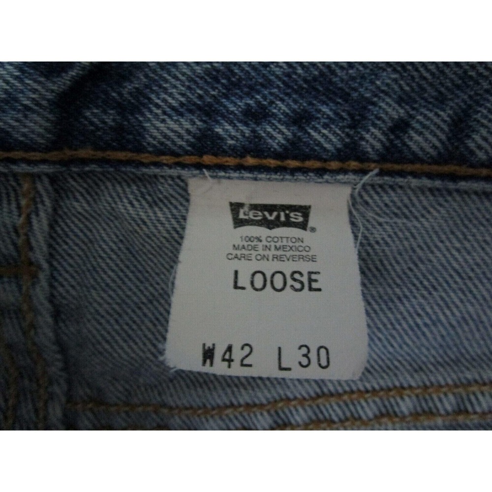 Levis 546 Jeans Mens 42x30 Light Wash Blue Loose Fit Relaxed Everyday Casual - Picture 5 of 11